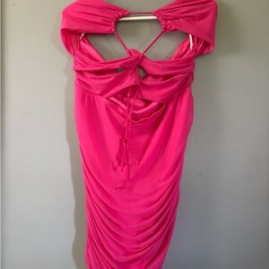 2/$10 SHEIN Hot Pink Backless Dress
